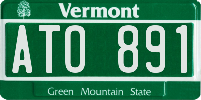 VT license plate ATO891