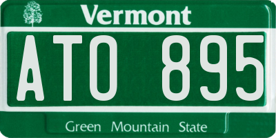 VT license plate ATO895