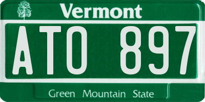 VT license plate ATO897