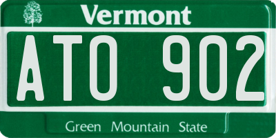 VT license plate ATO902