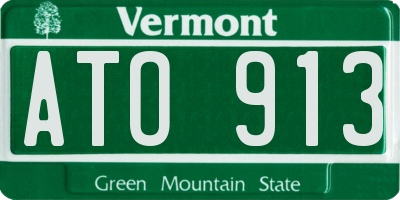 VT license plate ATO913