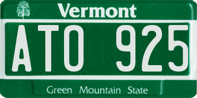 VT license plate ATO925