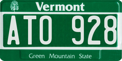 VT license plate ATO928