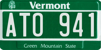 VT license plate ATO941