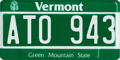 VT license plate ATO943