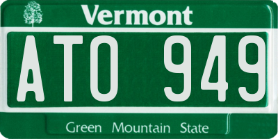 VT license plate ATO949