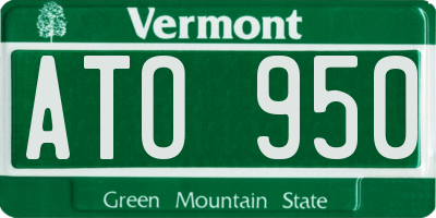 VT license plate ATO950