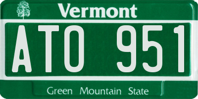 VT license plate ATO951