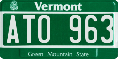 VT license plate ATO963