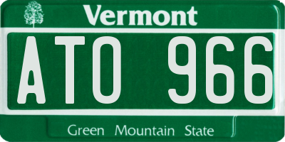 VT license plate ATO966
