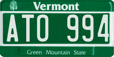 VT license plate ATO994