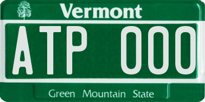 VT license plate ATP000