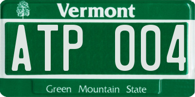 VT license plate ATP004