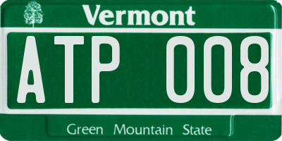 VT license plate ATP008