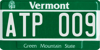 VT license plate ATP009