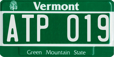 VT license plate ATP019