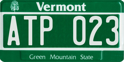 VT license plate ATP023