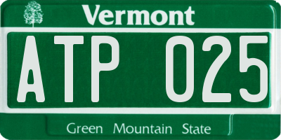 VT license plate ATP025