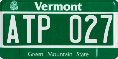 VT license plate ATP027