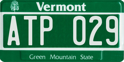 VT license plate ATP029