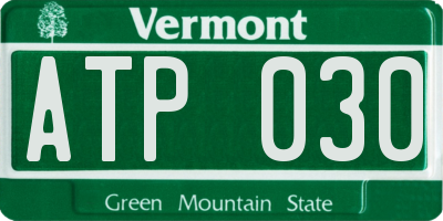 VT license plate ATP030