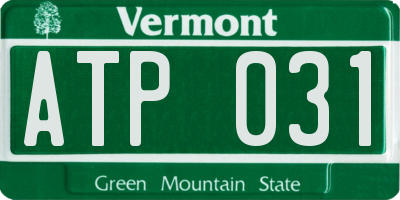 VT license plate ATP031