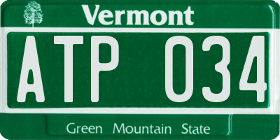 VT license plate ATP034