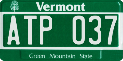 VT license plate ATP037