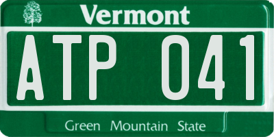 VT license plate ATP041