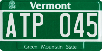 VT license plate ATP045