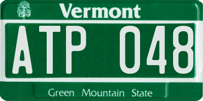 VT license plate ATP048
