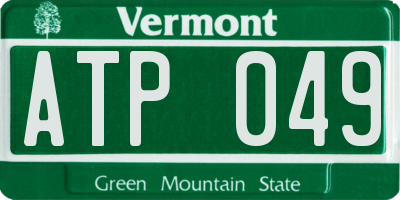VT license plate ATP049
