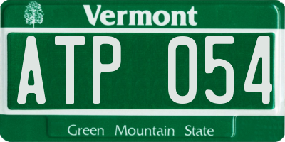 VT license plate ATP054