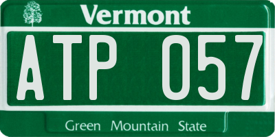 VT license plate ATP057