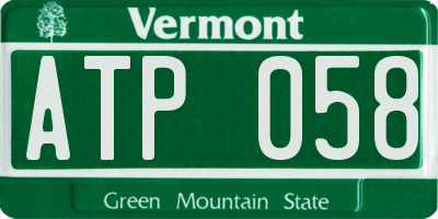 VT license plate ATP058
