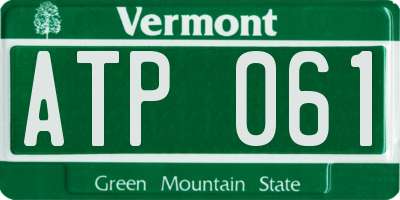 VT license plate ATP061