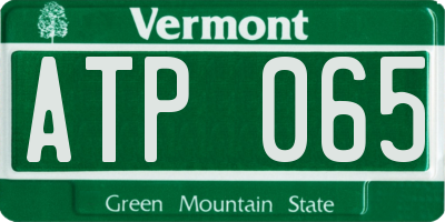 VT license plate ATP065