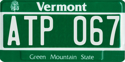 VT license plate ATP067