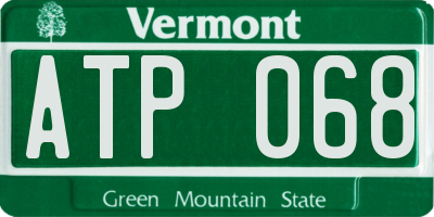 VT license plate ATP068