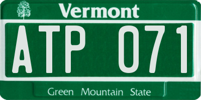 VT license plate ATP071