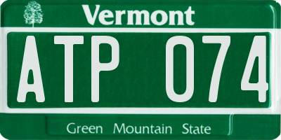 VT license plate ATP074