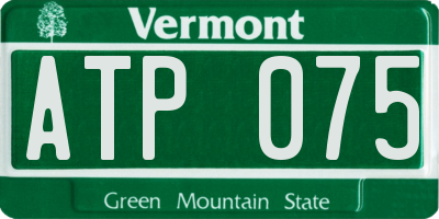 VT license plate ATP075