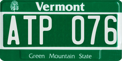 VT license plate ATP076