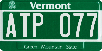 VT license plate ATP077