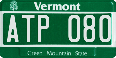 VT license plate ATP080
