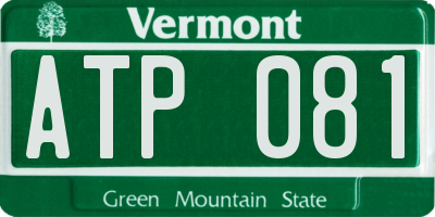 VT license plate ATP081