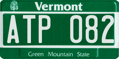 VT license plate ATP082