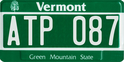 VT license plate ATP087