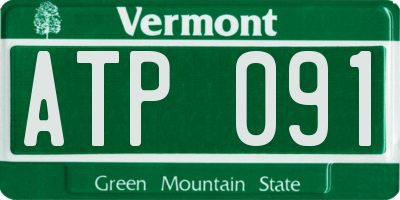 VT license plate ATP091