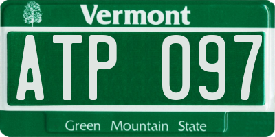 VT license plate ATP097